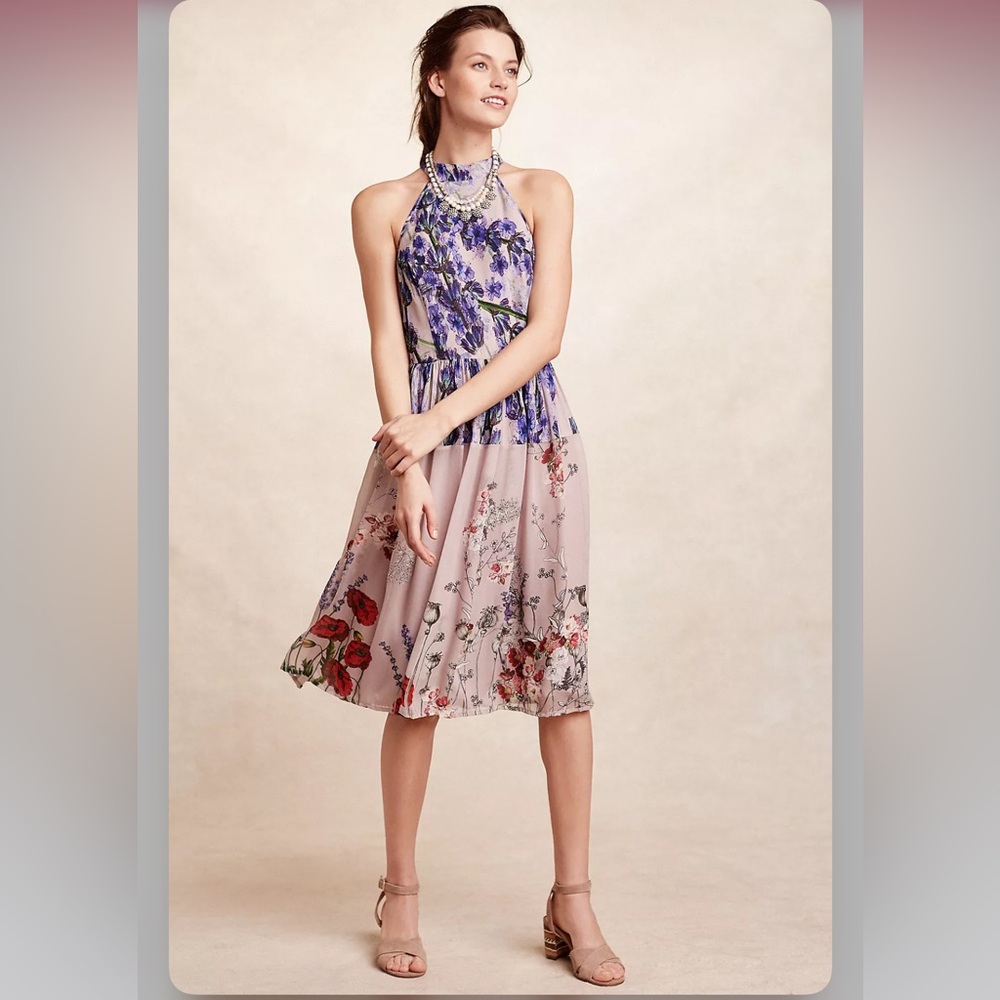 Anthropologie Petaline Midi Dress